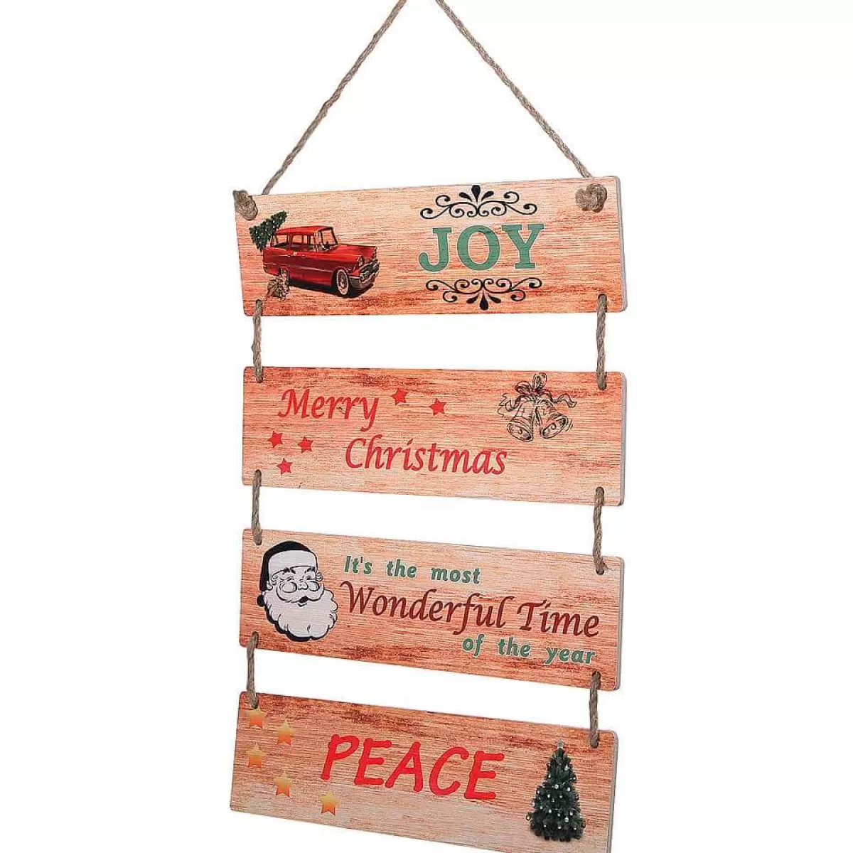 Outlet DecoWoerner Holzschild-Hänger "X-Mas", 79 Cm Lang braun