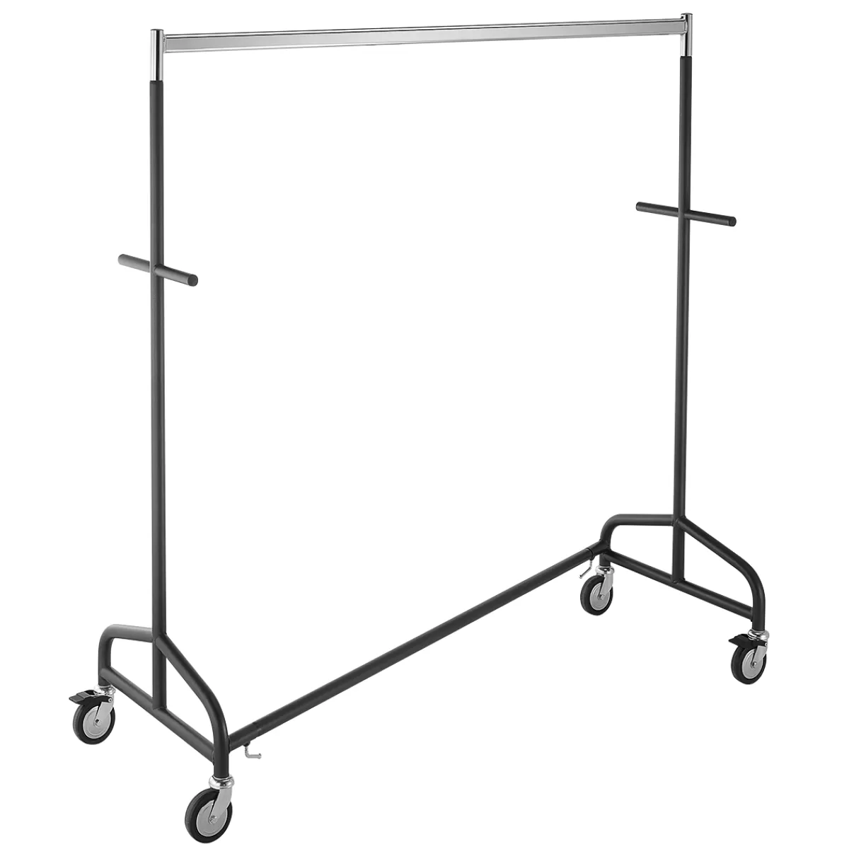Clearance DecoWoerner Industrie-Rollständer Z-Form, Mit Handgriffen, Fixe Höhe 155 Cm schwarz