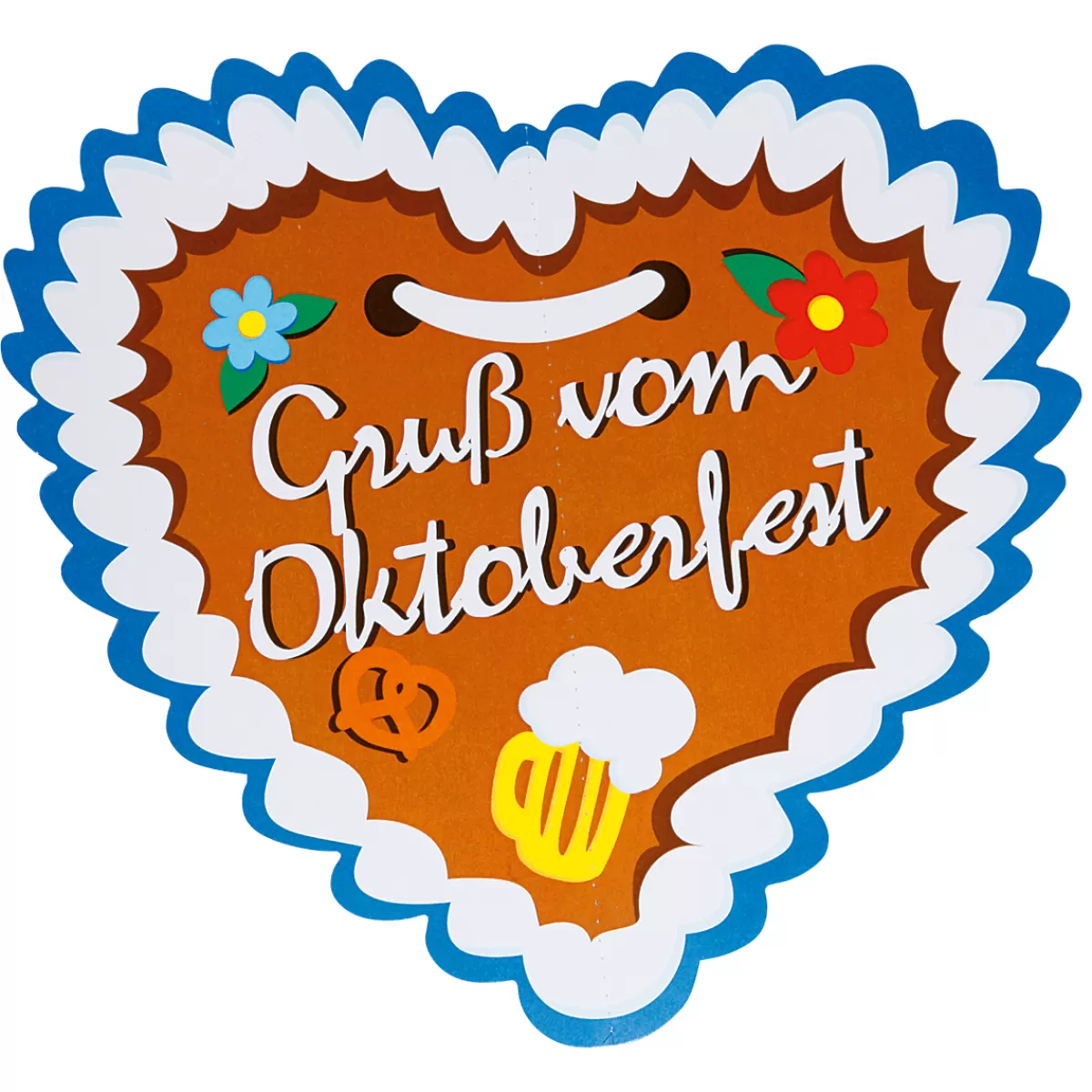 Cheap DecoWoerner Kartonherz-Hänger "Oktoberfest" mehrfarbig