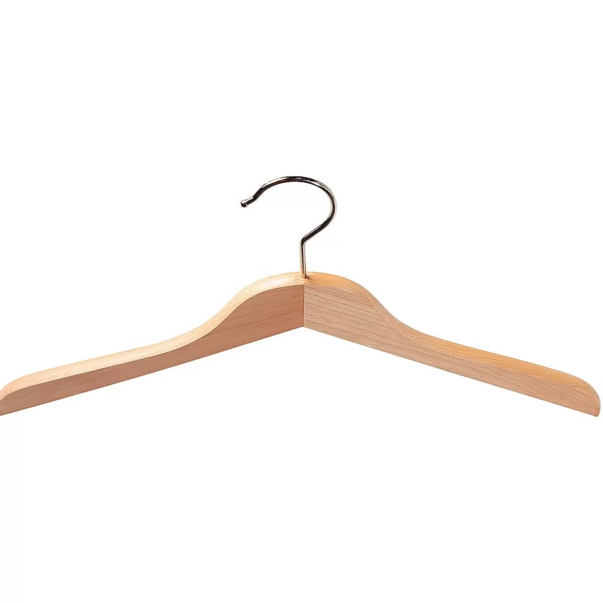 Fashion DecoWoerner Kleiderbügel Aus Holz, Gerade 45 Cm, 1 Karton à 50 Stück Naturholz