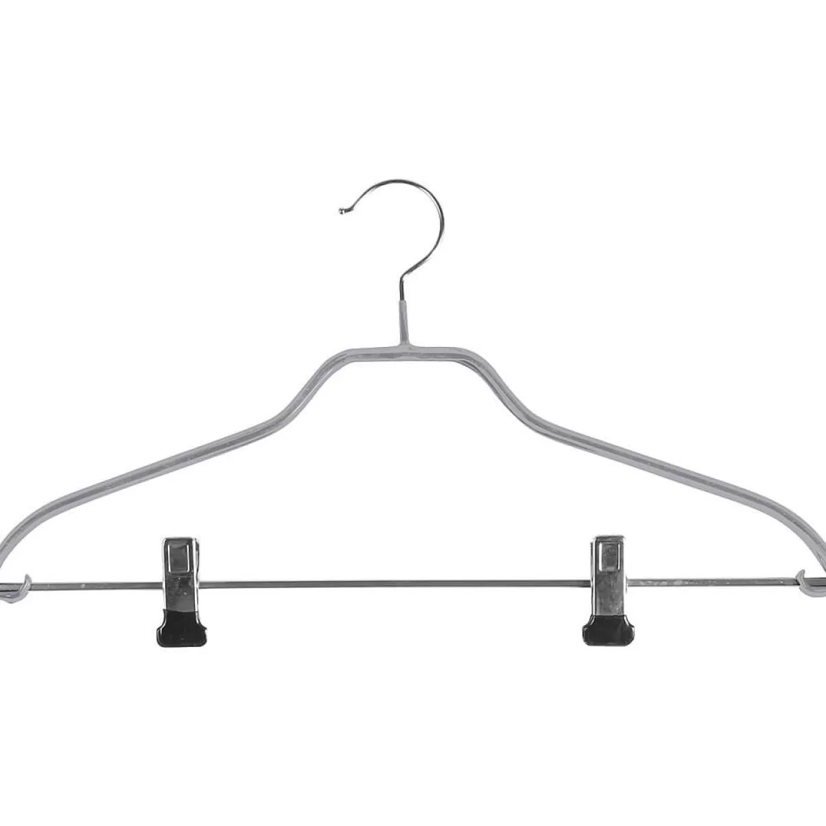 Shop DecoWoerner Kleiderbügel Mit Klammern Anti-Rutsch 40 Cm, , 1 Pack à 10 Stück silber