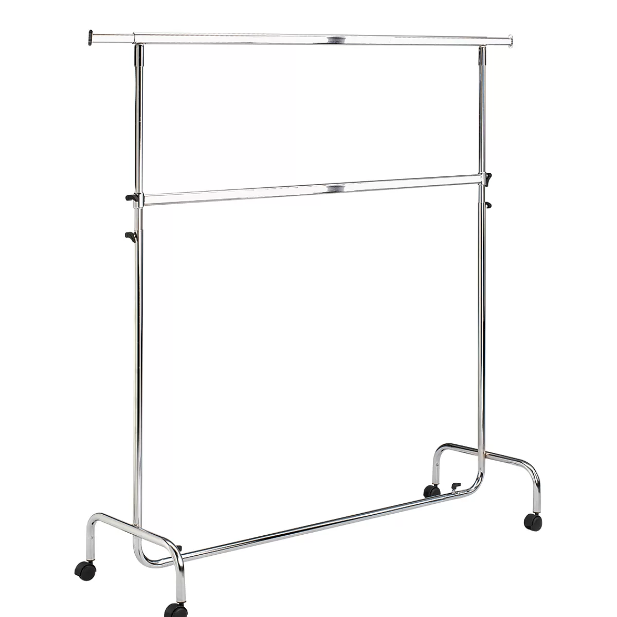 Best Sale DecoWoerner Kleiderständer Mit Rollen Höhenverstellbar 150 Cm silber