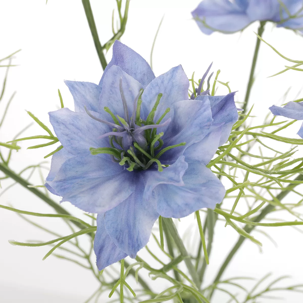 Fashion DecoWoerner Künstliche Deko Nigella Schwarzkümmel Blume 66 Cm blau