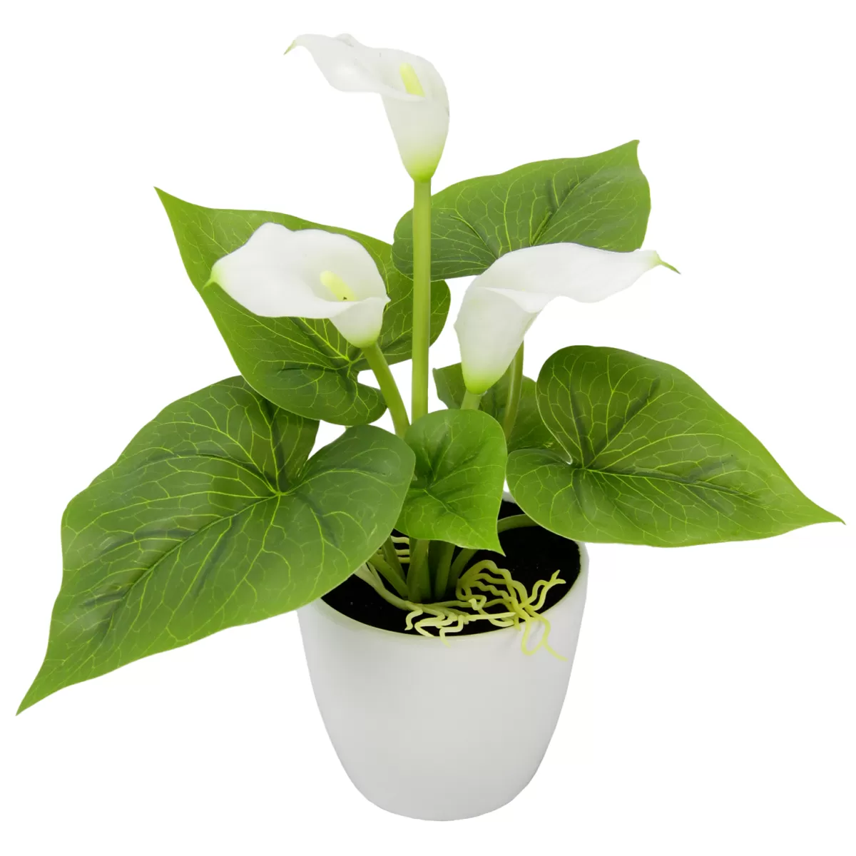 Flash Sale DecoWoerner Künstliche Mini Calla-Pflanze Im Topf 20 Cm weiß