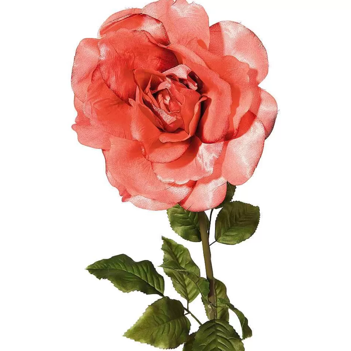 Flash Sale DecoWoerner Künstliche Rose, Apricot 116 Cm rot