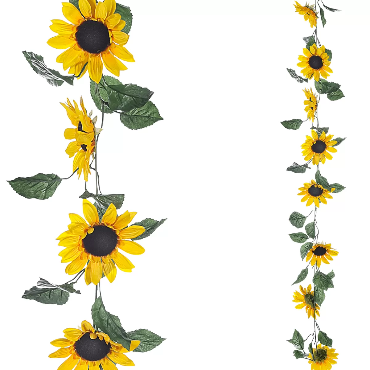 Discount DecoWoerner Künstliche Sonnenblumen-Girlande Kunstranke 150 Cm gelb