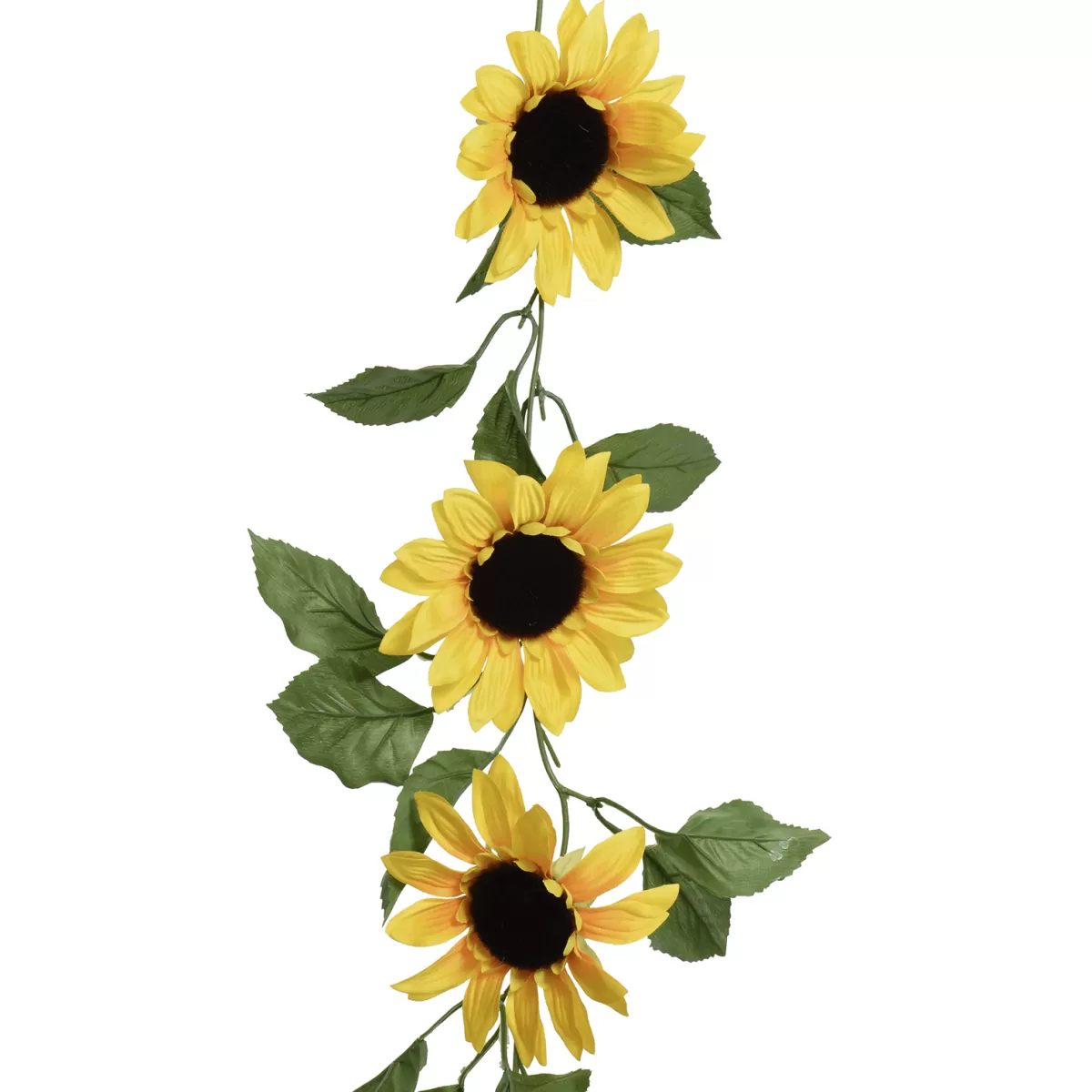 Discount DecoWoerner Künstliche Sonnenblumen-Girlande Kunstranke 150 Cm gelb