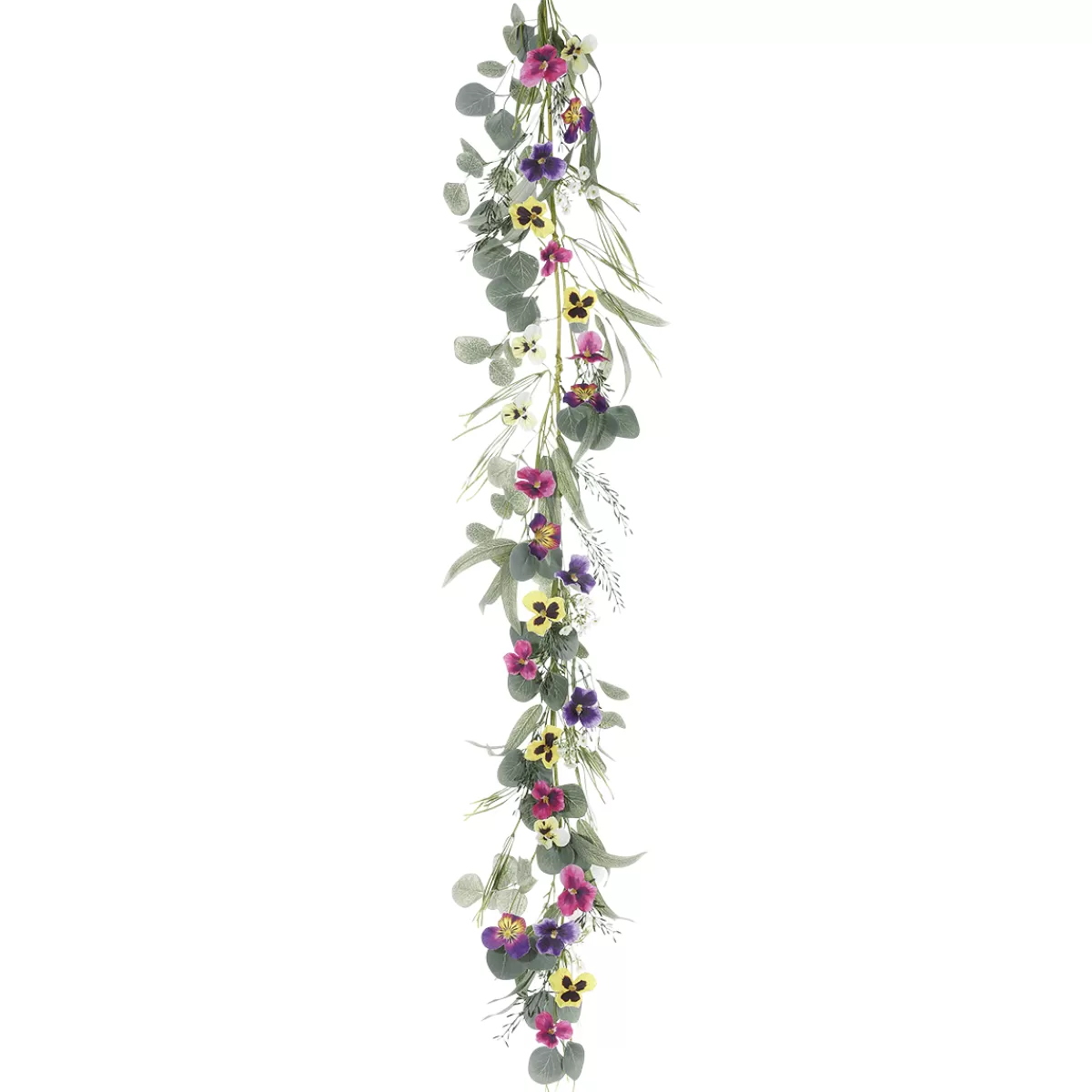 Discount DecoWoerner Künstliche Stiefmütterchen-Girlande Blumen-Ranke Bunt 155 Cm mehrfarbig