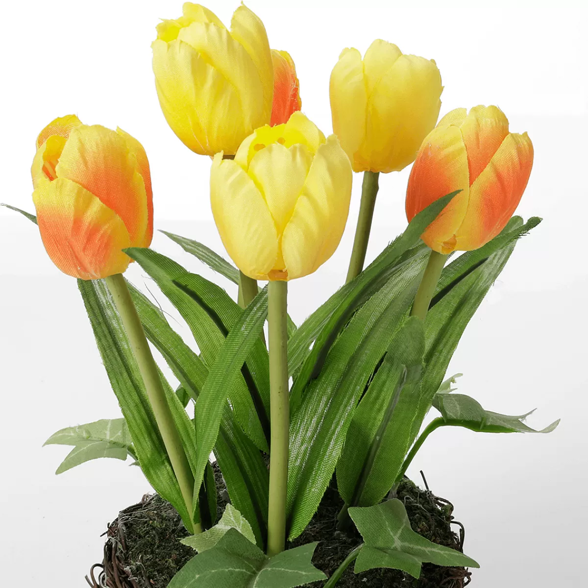 Sale DecoWoerner Künstliche Tulpen Im Korb Gelb, 20 Cm orange