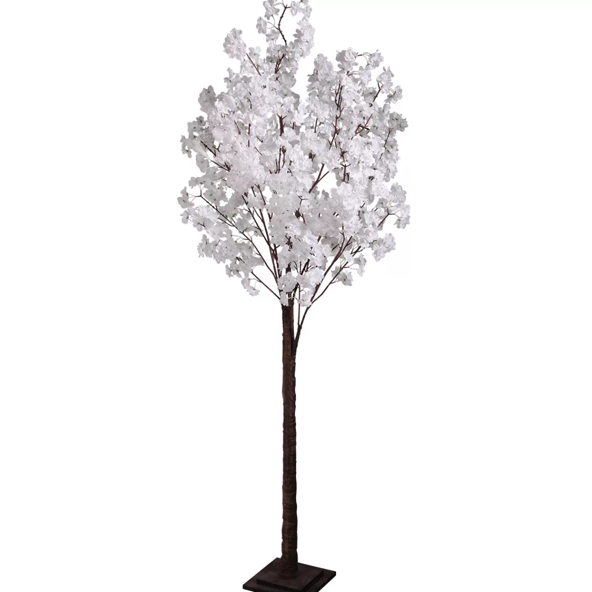 Clearance DecoWoerner Künstlicher Kirschblüten-Baum, 200 Cm, weiß