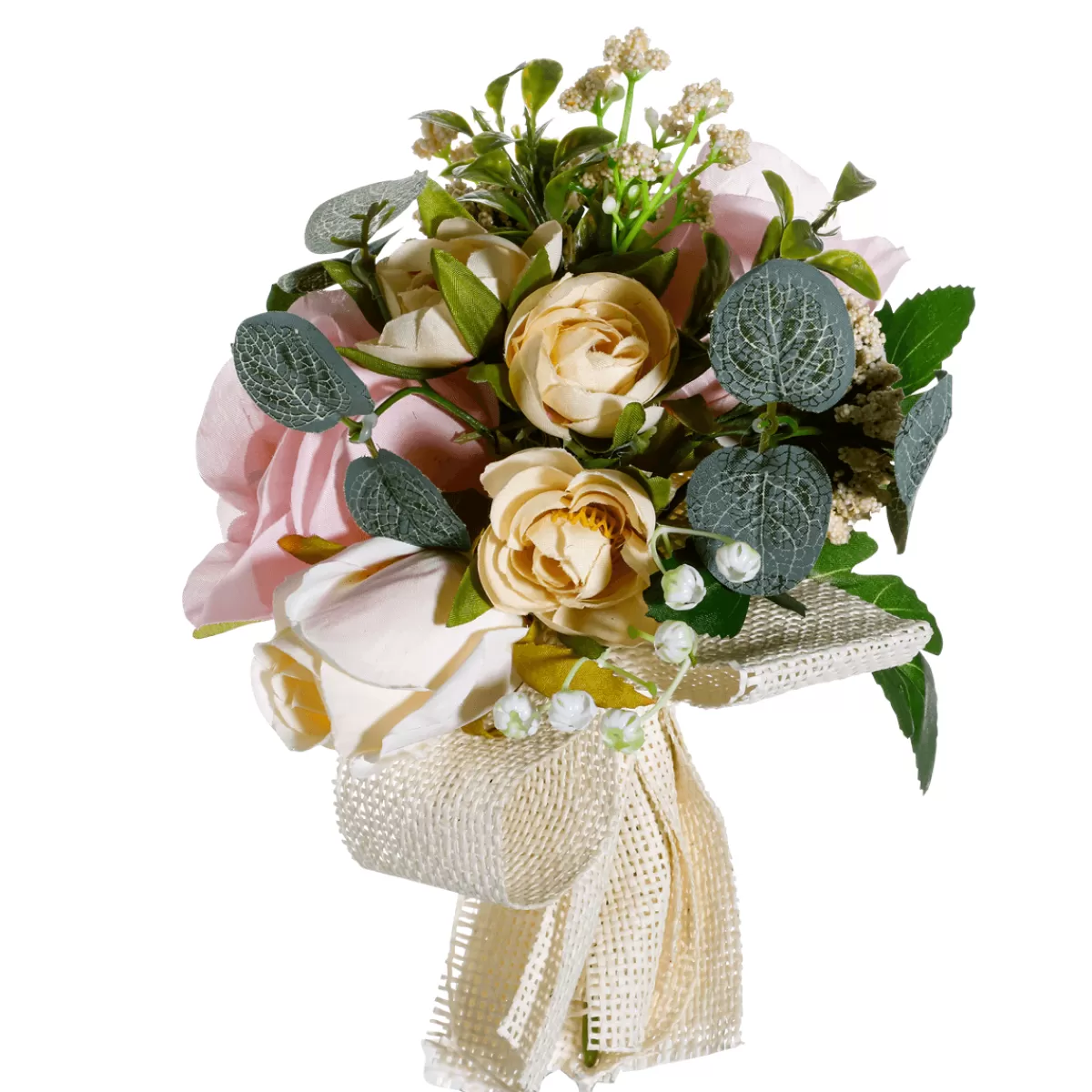 Shop DecoWoerner Künstlicher Mini Rosen-Blumenstrauß-Mix 20 Cm rosa