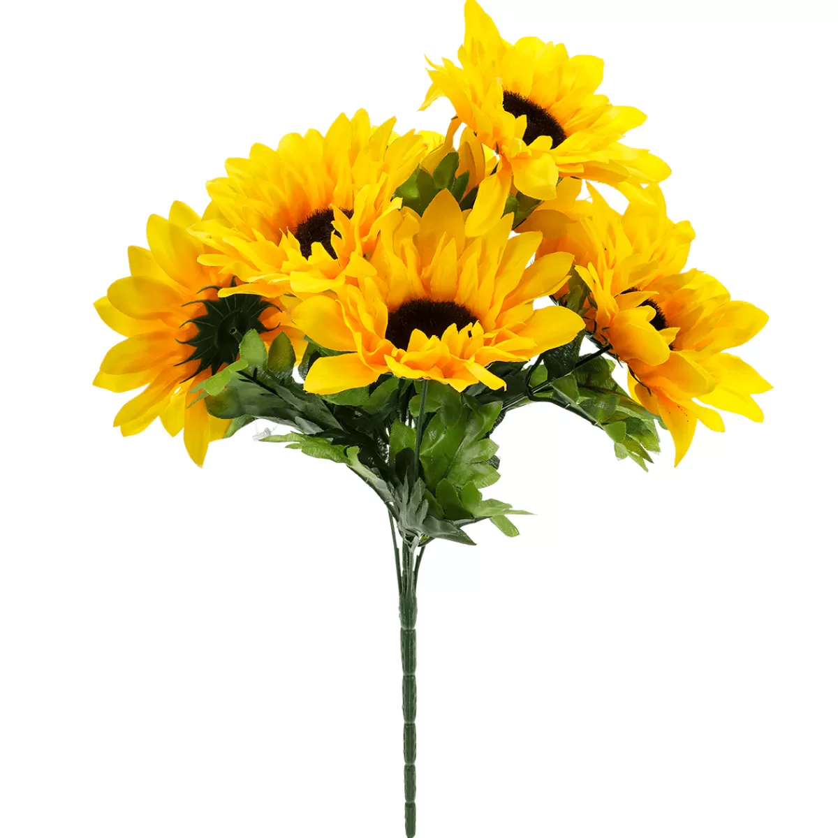 Flash Sale DecoWoerner Künstlicher Sonnenblumen-Strauß, 45 Cm gelb