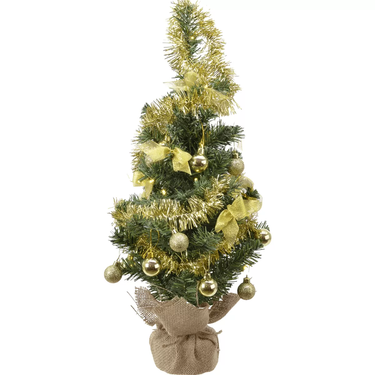 Clearance DecoWoerner Künstlicher Tischbaum Zum Selber Dekorieren 60 Cm, gold