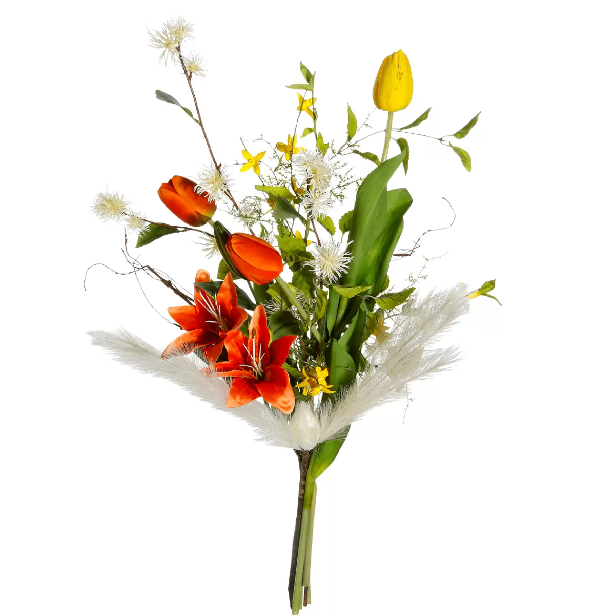 Shop DecoWoerner Künstlicher Tulpen-Blumenstrauß-Mix, 75 Cm orange