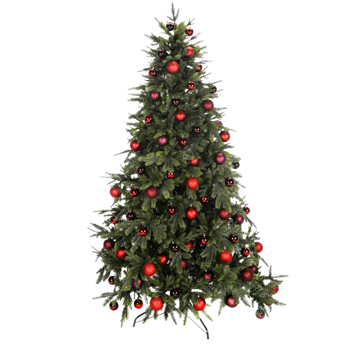 Outlet DecoWoerner Künstlicher Weihnachtsbaum 210 Cm Mit en Kugeln, Zum Selber Schmücken rot
