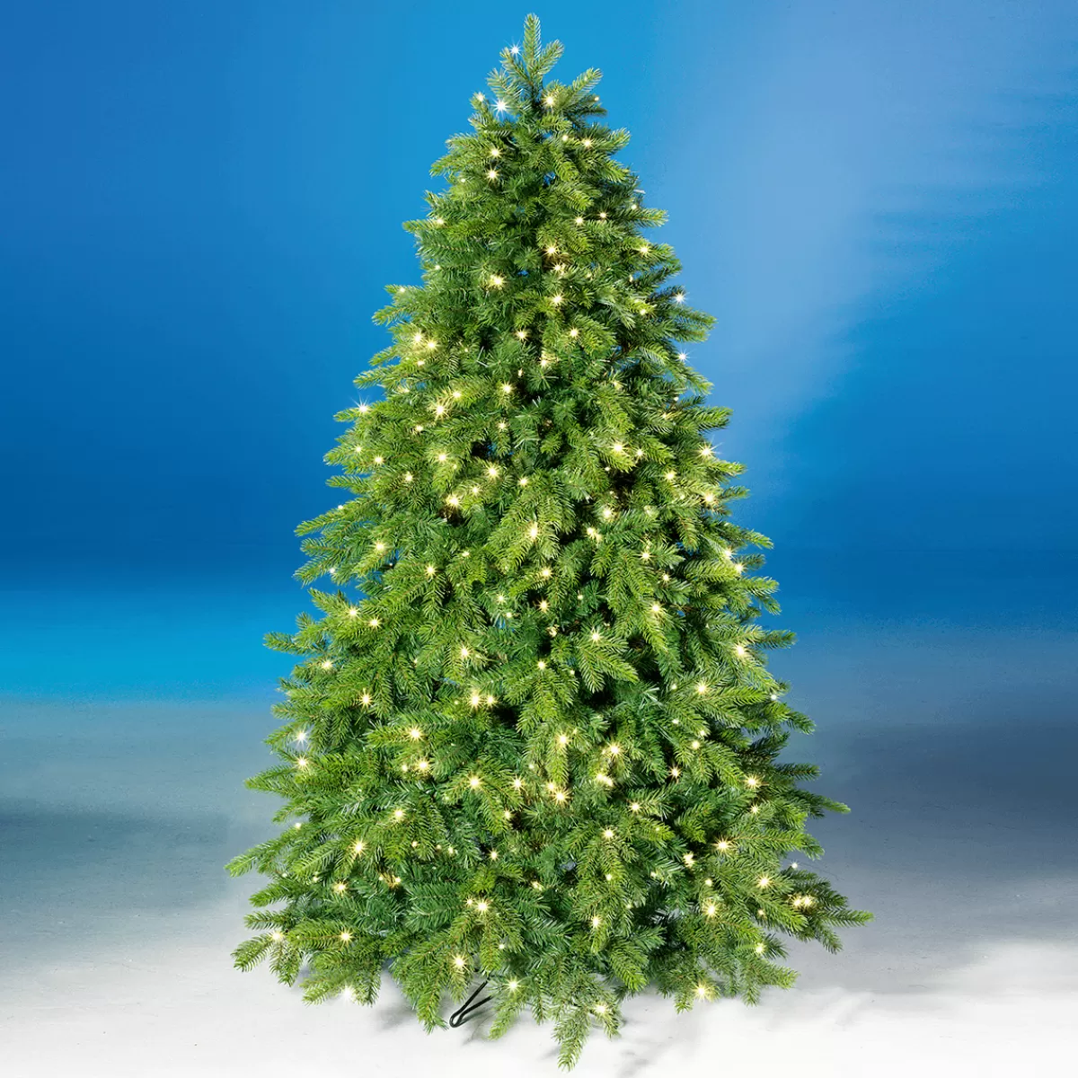 Discount DecoWoerner Künstlicher Weihnachtsbaum Nordmanntanne Mit LED 150 Cm grün