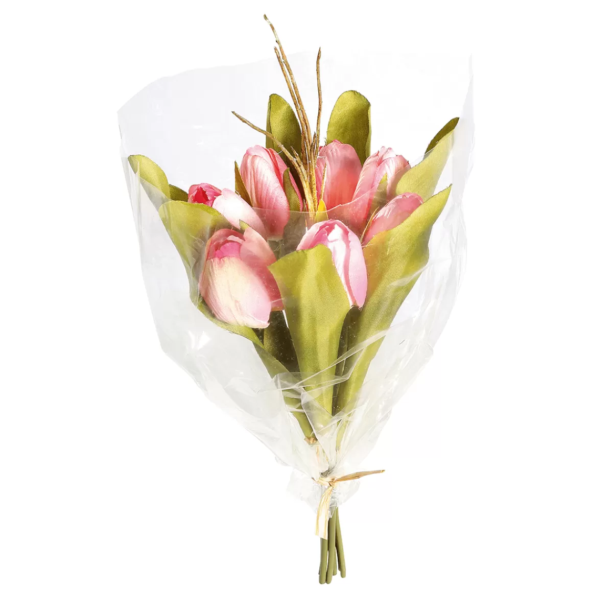 Best DecoWoerner Künstliches Tulpen-Bouquet , 30 Cm rosa