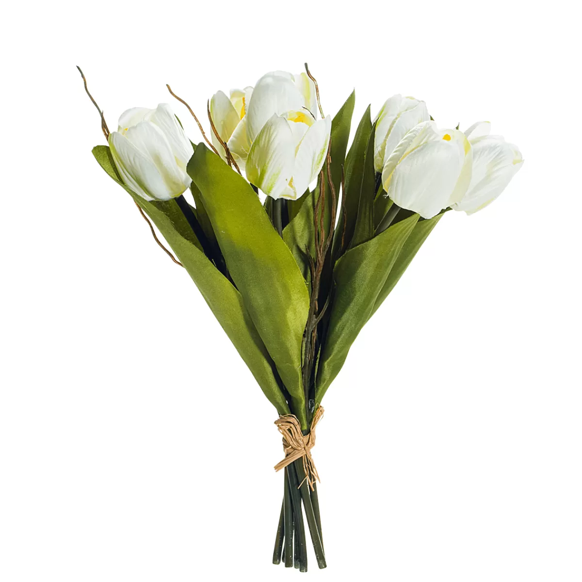 Flash Sale DecoWoerner Künstliches Tulpen-Bouquet , 30 Cm weiß