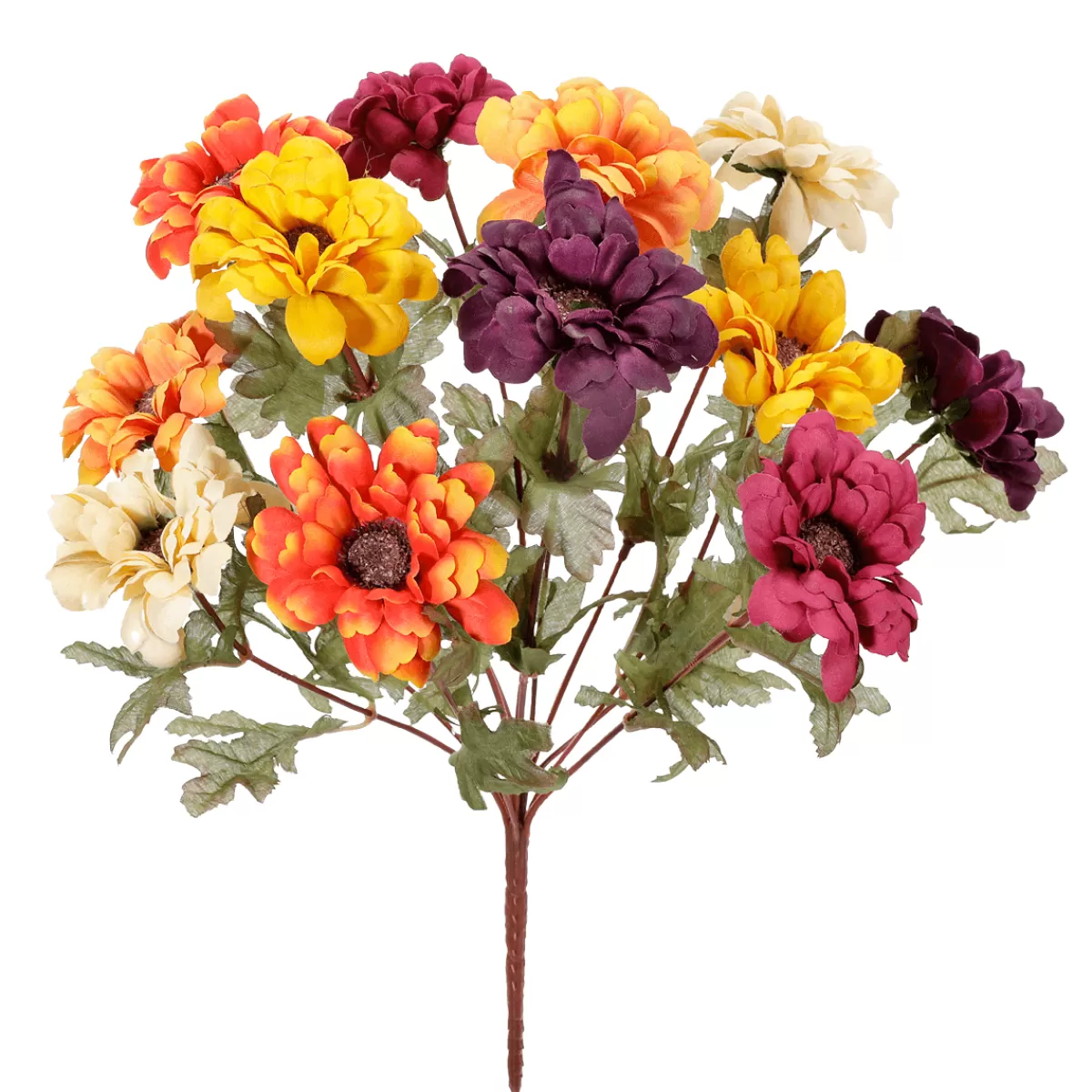 Hot DecoWoerner Kunstblumenstrauß Zinnien, 37 Cm mehrfarbig