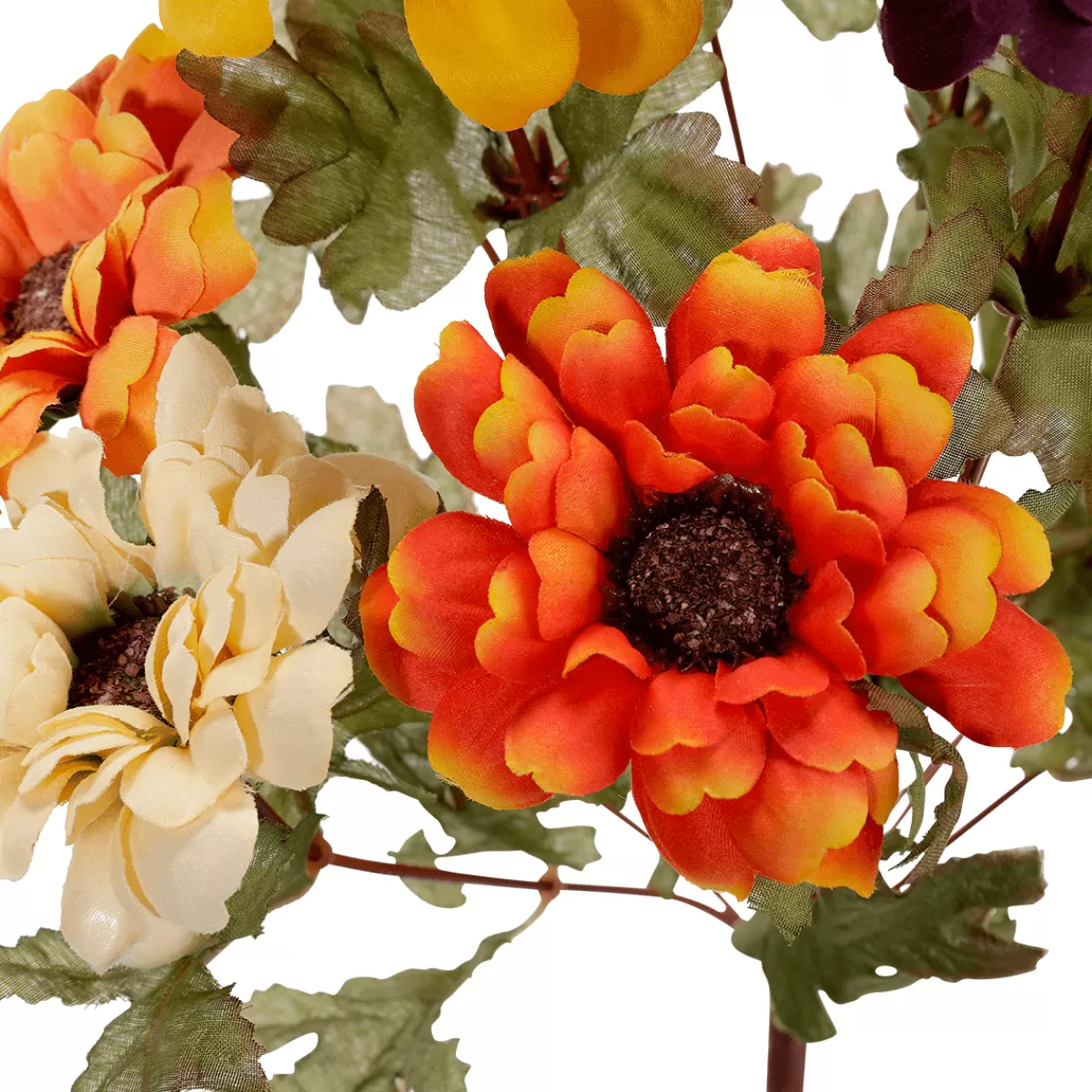 Hot DecoWoerner Kunstblumenstrauß Zinnien, 37 Cm mehrfarbig