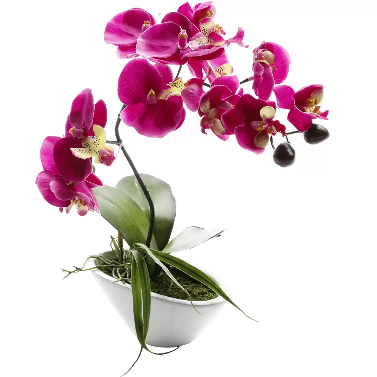 Discount DecoWoerner Kunstpflanze Orchidee Im Topf Pink , 28 Cm rosa