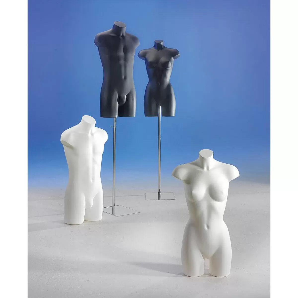 New DecoWoerner Kunststoff-Torso Herr 90 Cm, schwarz