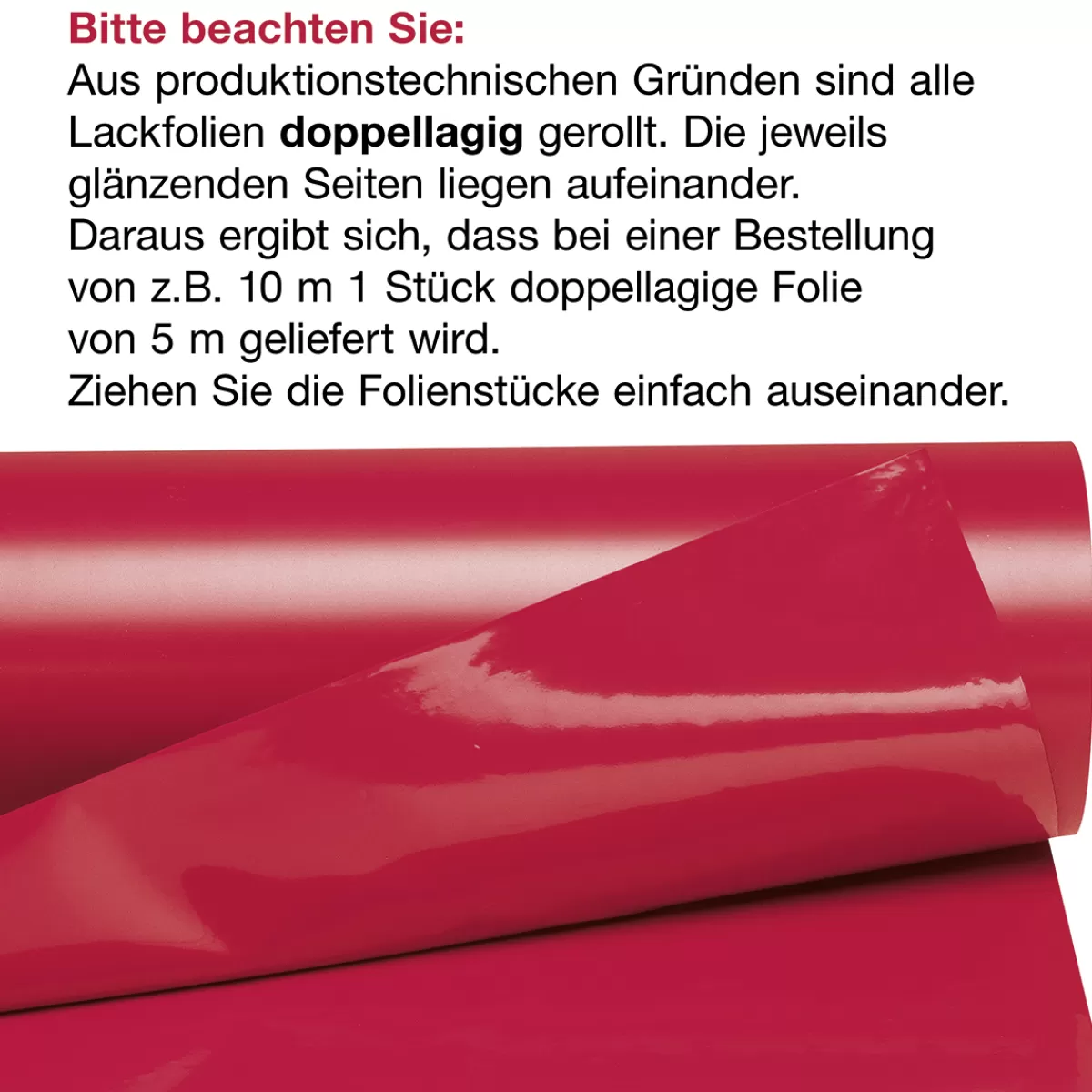 Online DecoWoerner Lackfolie Wein 130 Cm rot