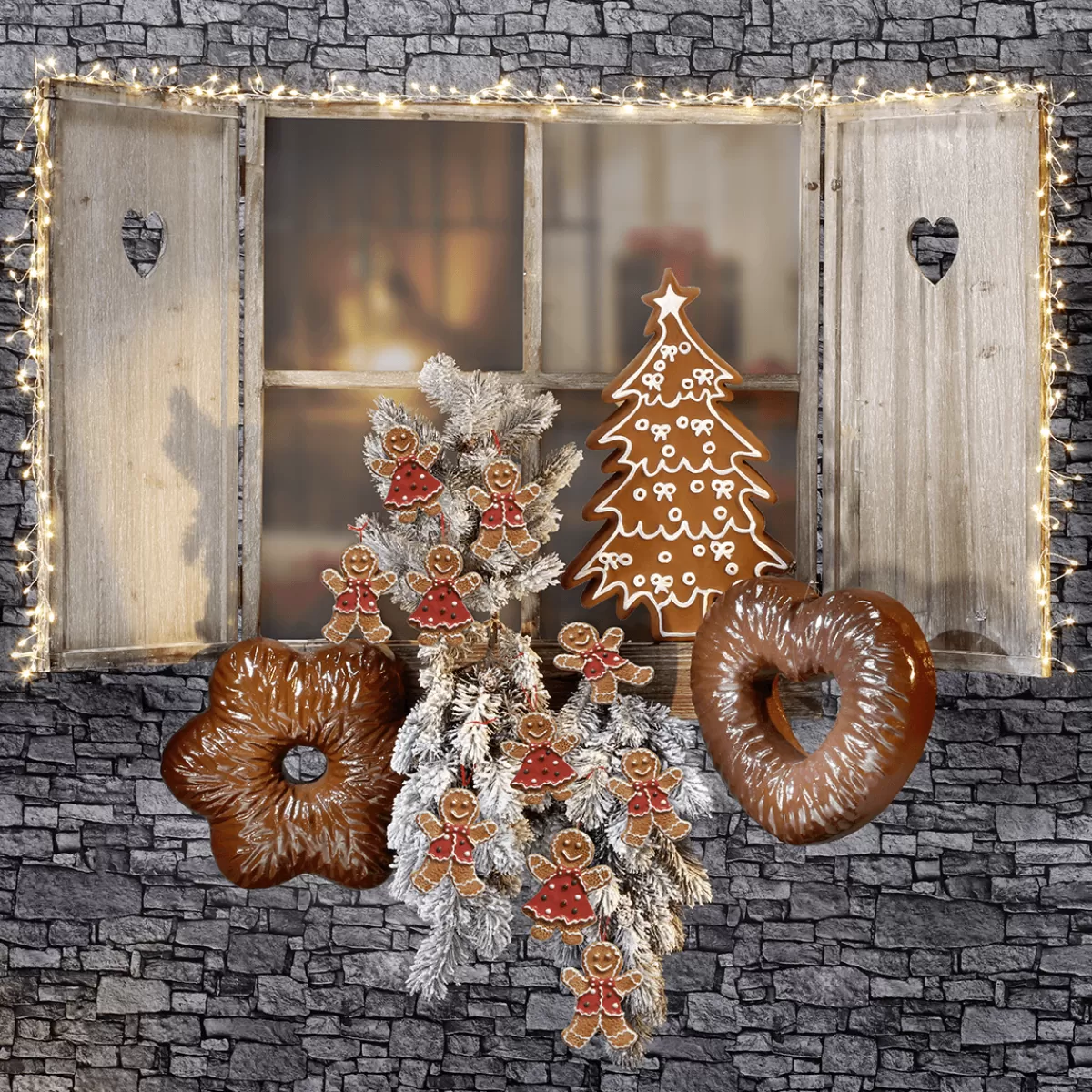 Cheap DecoWoerner Lebkuchen "Tanne" Lebensmittel-Attrappe 40 Cm braun