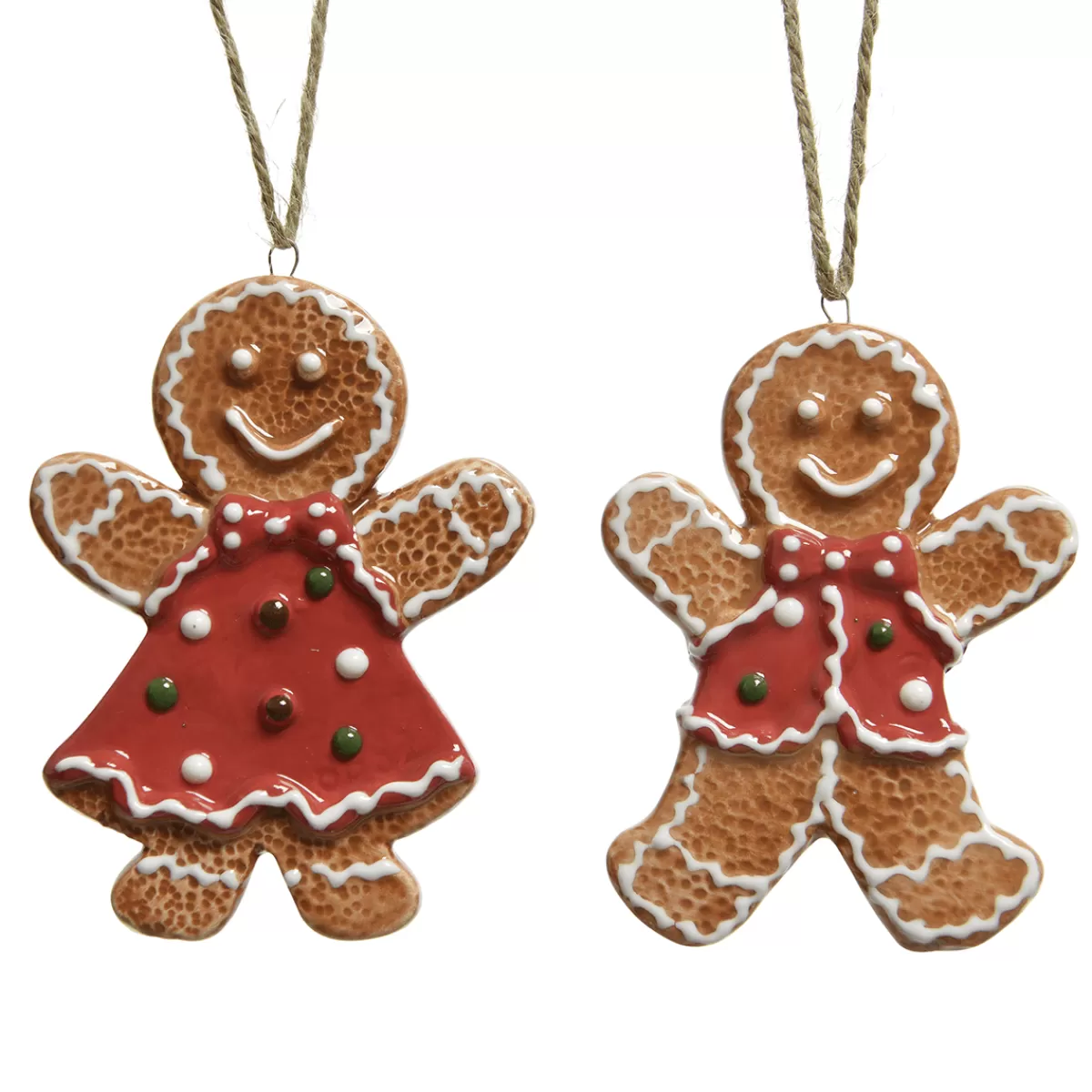 Outlet DecoWoerner Lebkuchen-Hänger 2tlg. Set 9 Cm braun