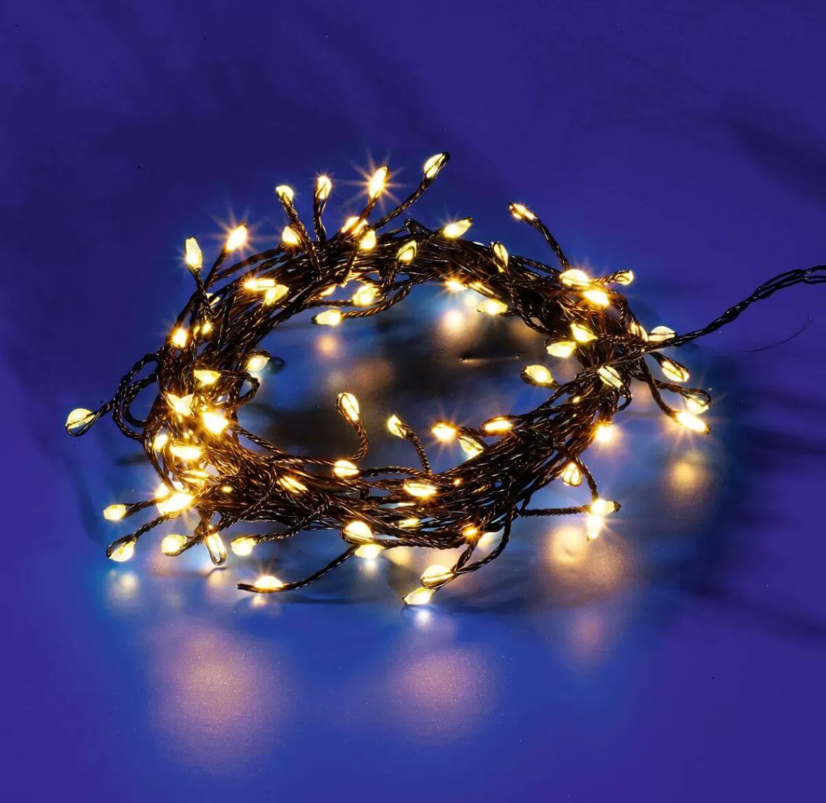 Best DecoWoerner LED Draht-Lichterkette Twinkle Für Außen, 10 M, schwarz