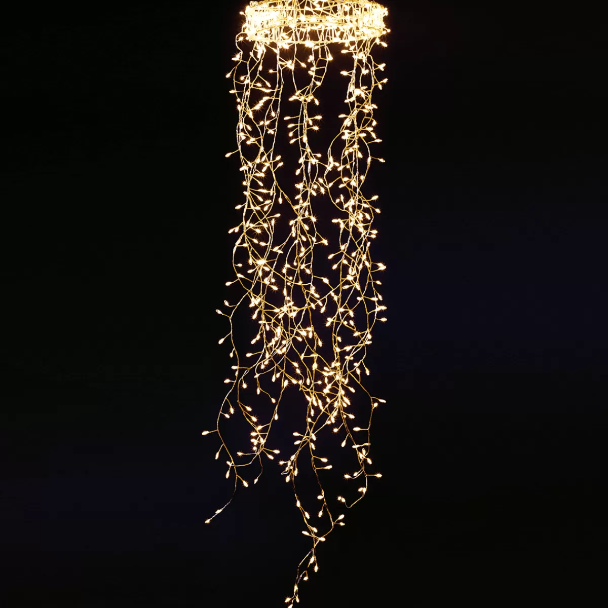 New DecoWoerner LED Draht-Lichtring "Feuerwerk", 60 Cm silber