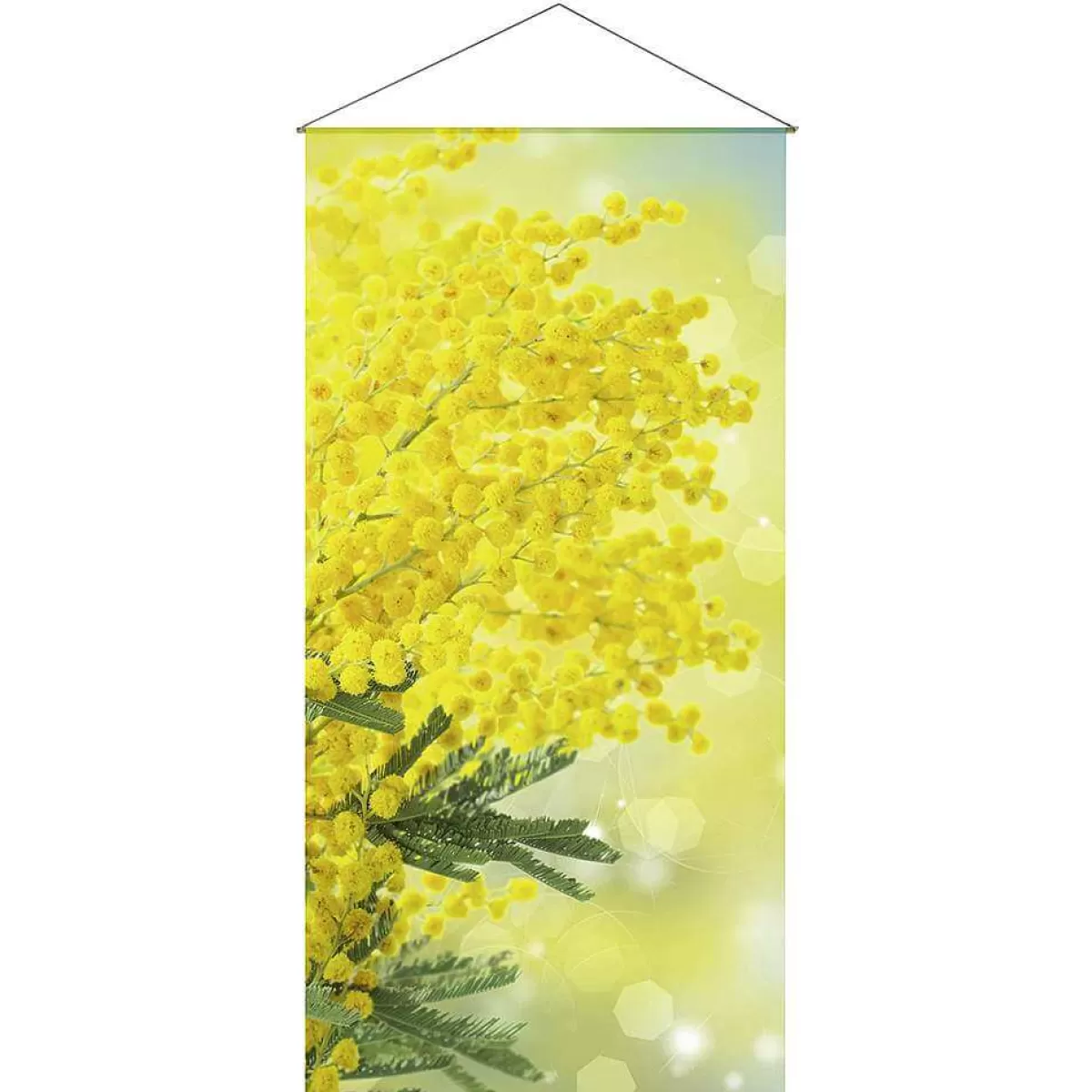 Shop DecoWoerner Lichtechter Naturfaser-Stoffbanner "Mimose" Aus Baumwolle 100 X 200 Cm gelb