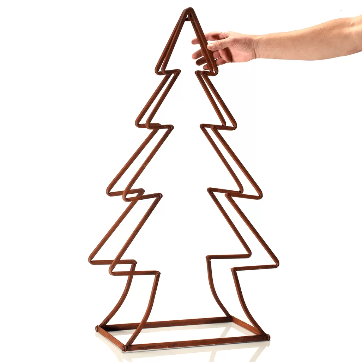 Online DecoWoerner Metall Tannen Silhouette Mit Edelrost Patina 49 X 23 X 90 Cm braun