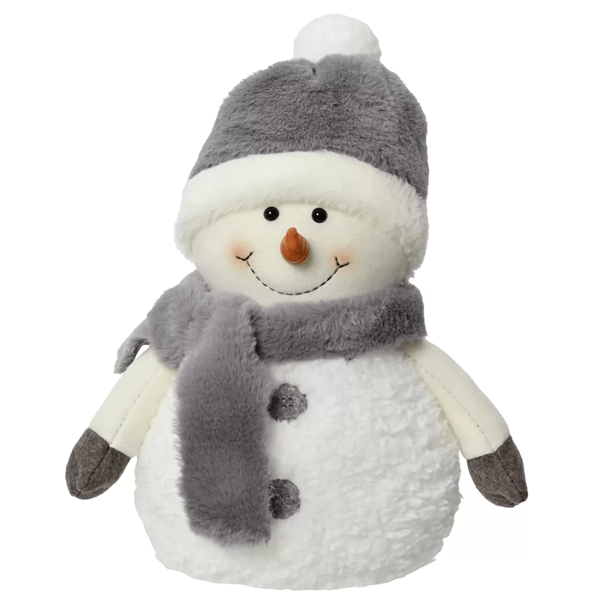 Cheap DecoWoerner Mini Schneeman Aus Polyester 30 Cm Grau