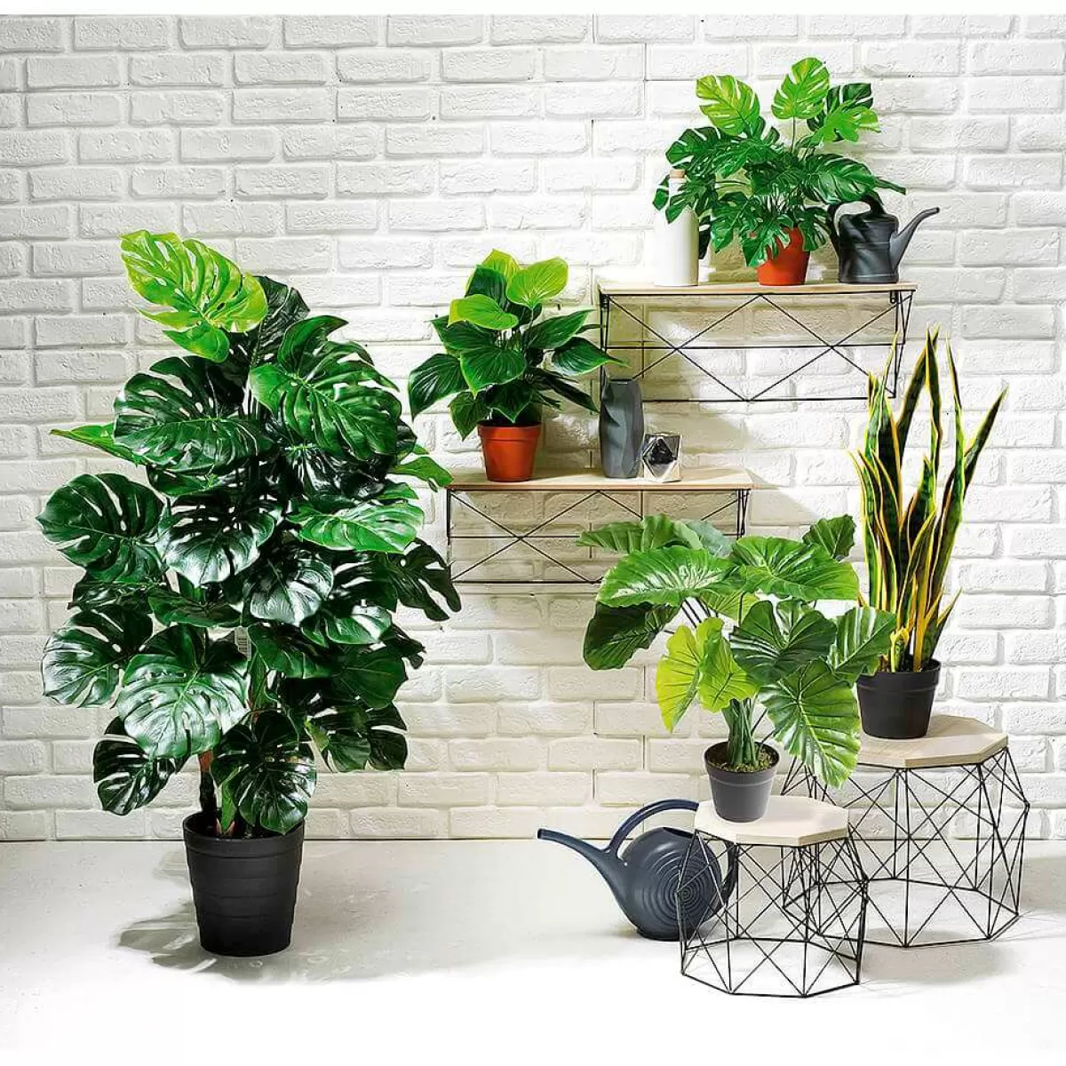 Shop DecoWoerner Monstera Kunstpflanze 120 Cm grün