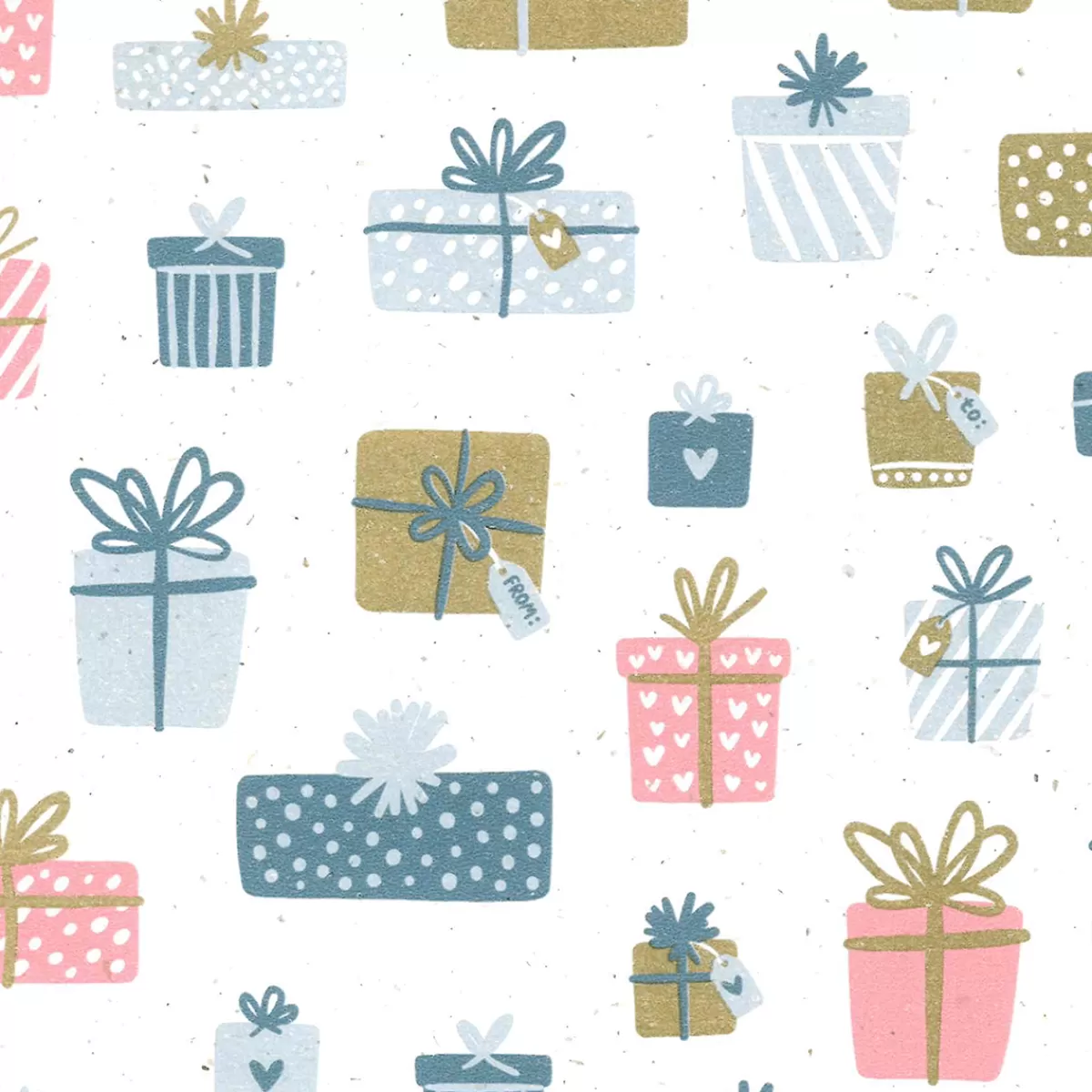 Clearance DecoWoerner Nachhaltiges Kraftpapier Aus Zuckerrüben Mit Rosa, Blauen & Goldenen Geschenken – 50 M Geschenkpapier-Rolle mehrfarbig