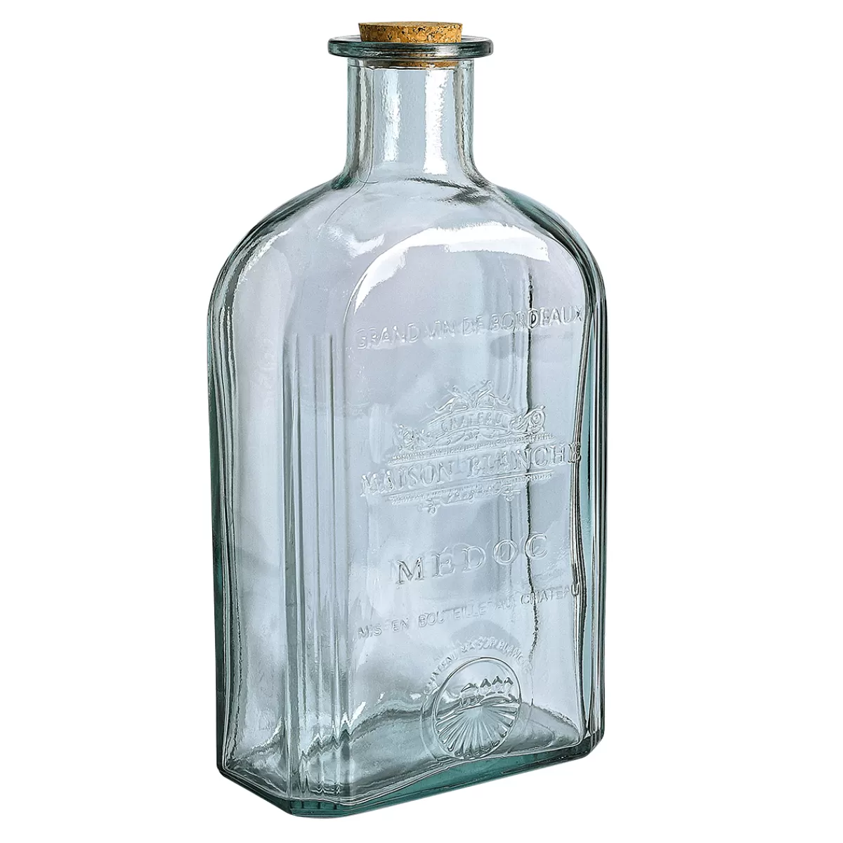 Discount DecoWoerner Nostalgische XXL Deko-Glasflasche 4,6 L, 39 Cm blau