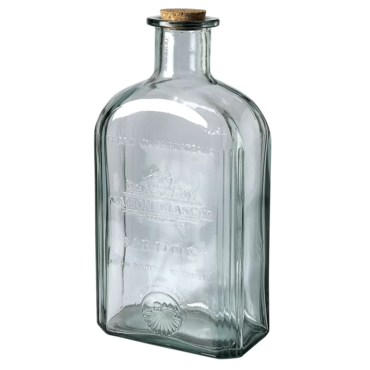 Discount DecoWoerner Nostalgische XXL Deko-Glasflasche 4,6 L, 39 Cm blau