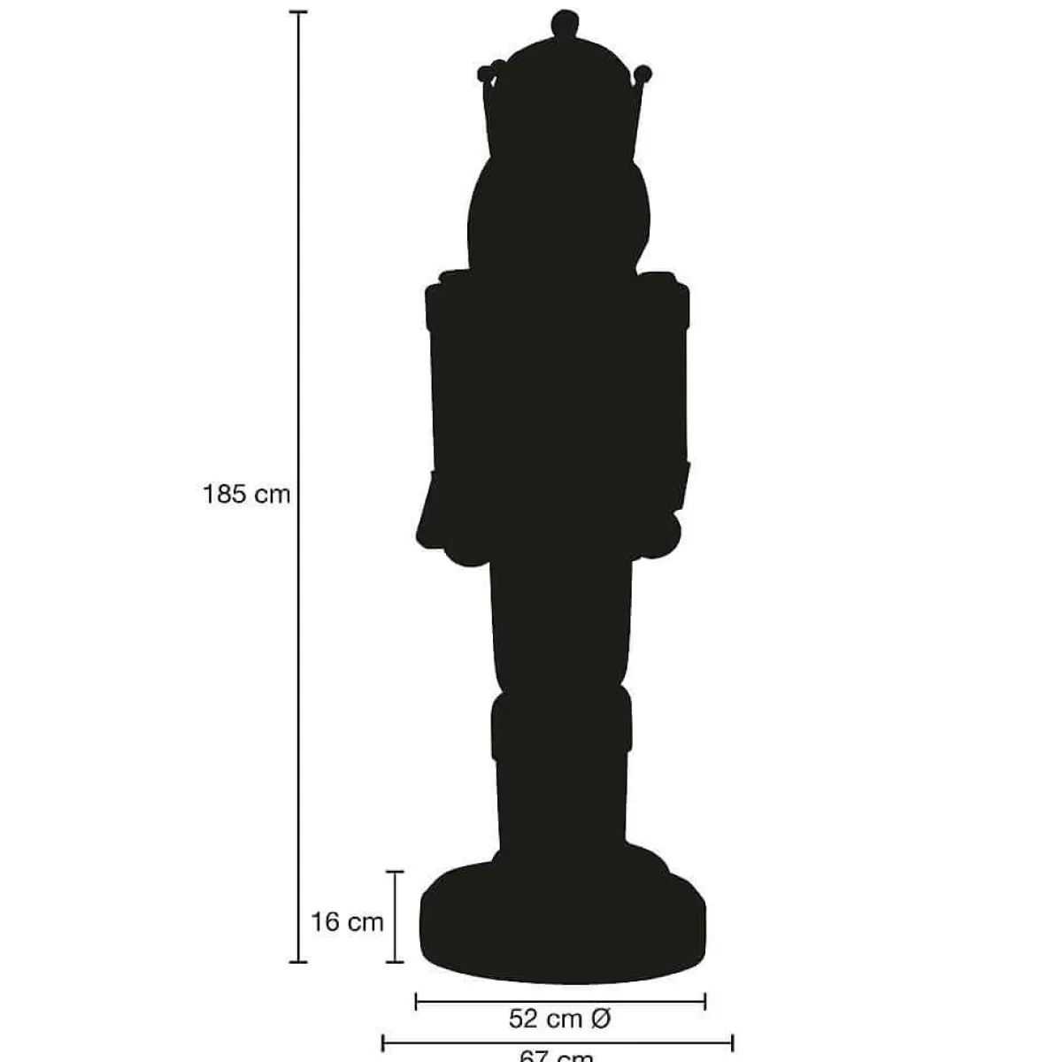 Store DecoWoerner Nussknacker König 185 Cm mehrfarbig