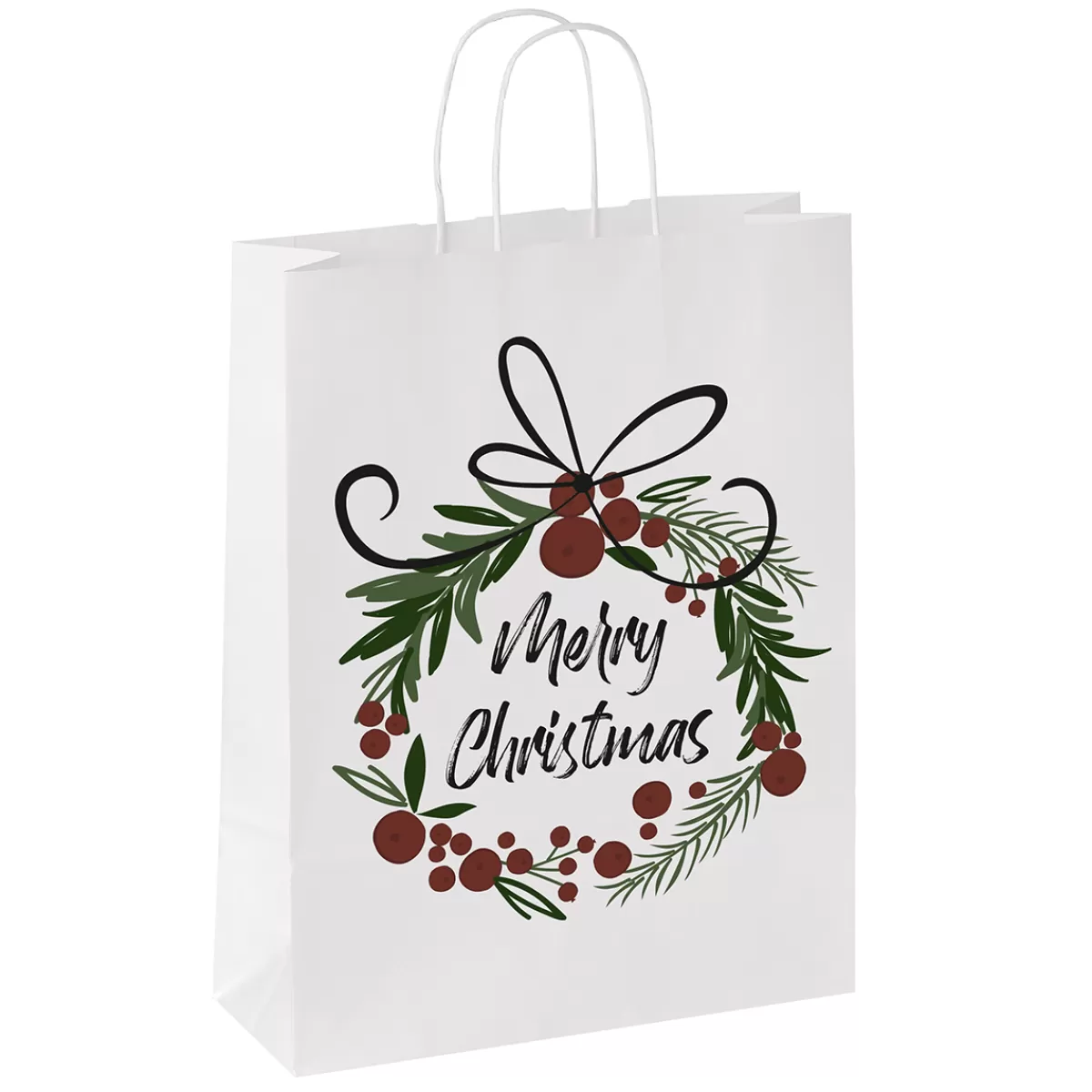 Hot DecoWoerner Papier Tragetasche Weihnachtsbeeren 35 X 26 X 12 Cm