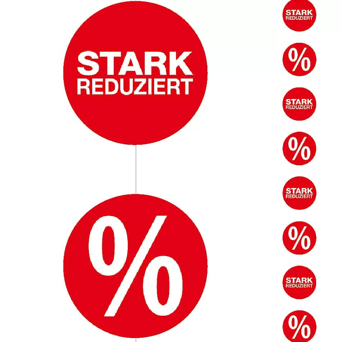 Best Sale DecoWoerner Papier-Kette "STARK REDUZIERT" 200 Cm mehrfarbig