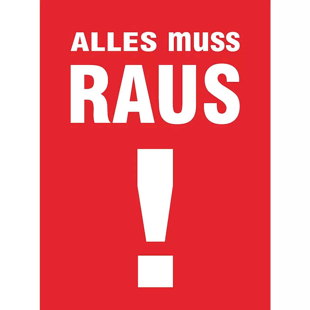 Discount DecoWoerner Papierposter "Alles Muss Raus" A1 mehrfarbig