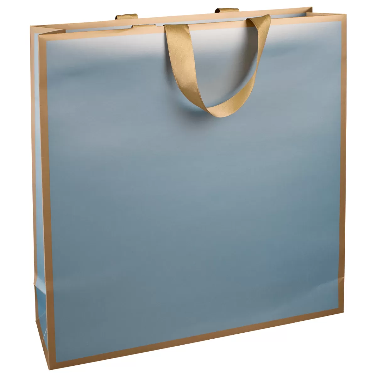 Sale DecoWoerner Papiertasche "Metallic" 37 X 42 X 13 Cm Hellblau & Gold 10 Stück weiß