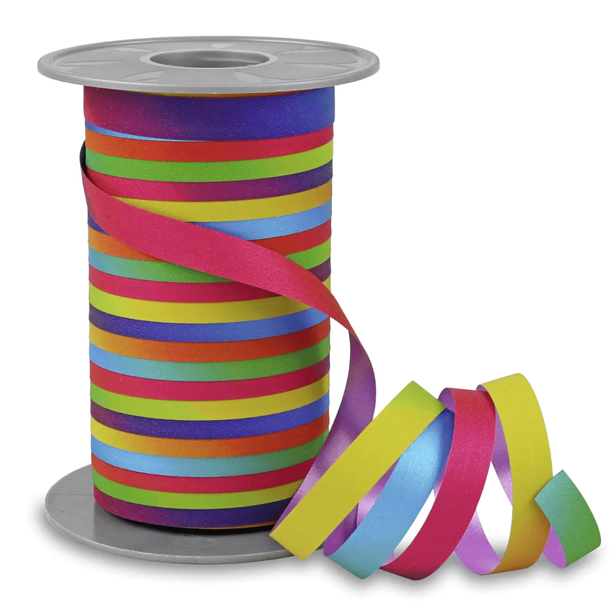 Store DecoWoerner Poly-Geschenkband Glimmer, Bunt, 10 Mm, 100 M