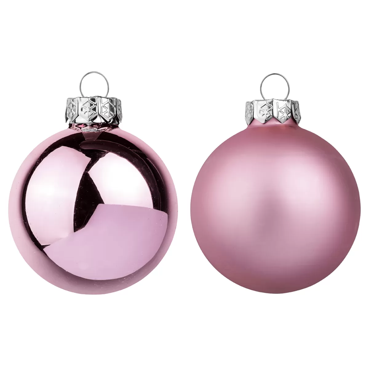 Store DecoWoerner Puder Weihnachtskugeln Aus Glas 6 Cm Ø – 24 Stück rosa