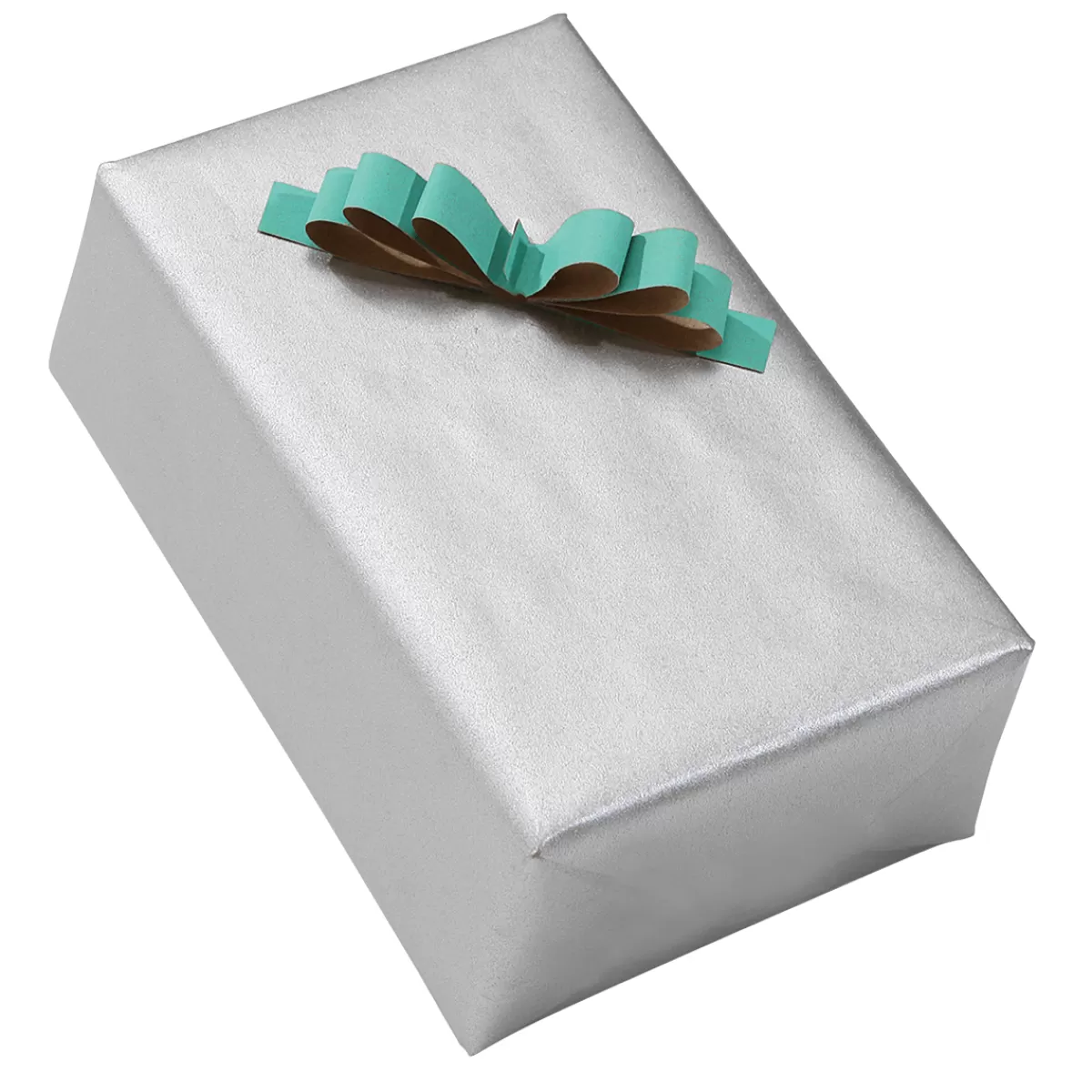 Shop DecoWoerner Recyceltes, nes Uni-Kraftpapier – 50 M Geschenkpapier-Rolle silber