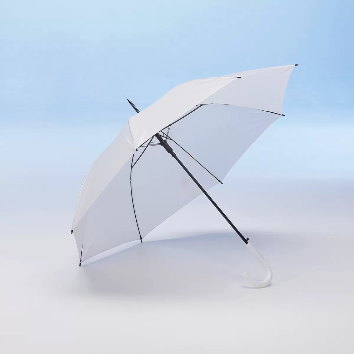 Online DecoWoerner Regenschirm Mit Automatik 100 Cm Ø, 84 Cm weiß