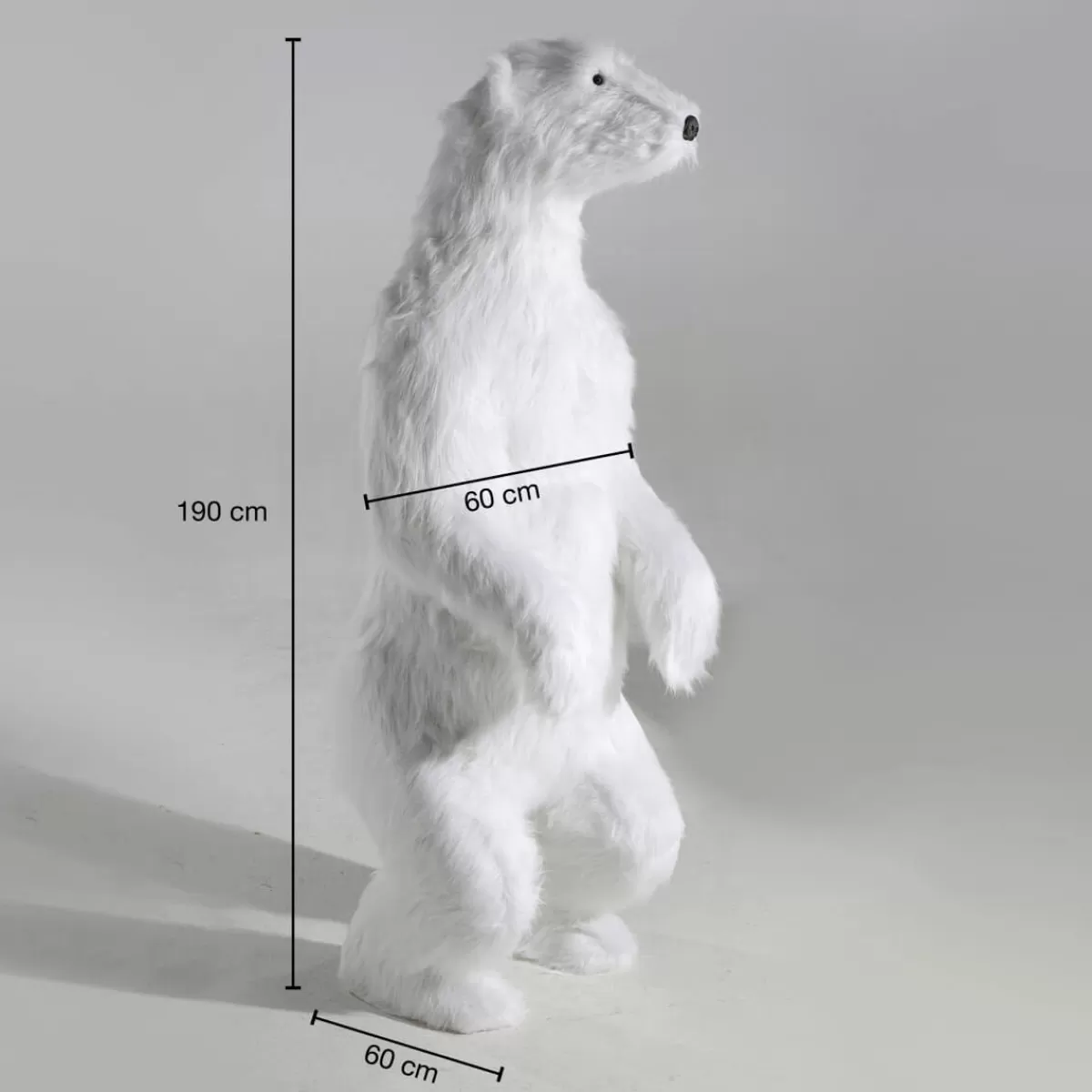 Discount DecoWoerner Riesengroßer Plüsch-Eisbär, 185 Cm Hoch weiß