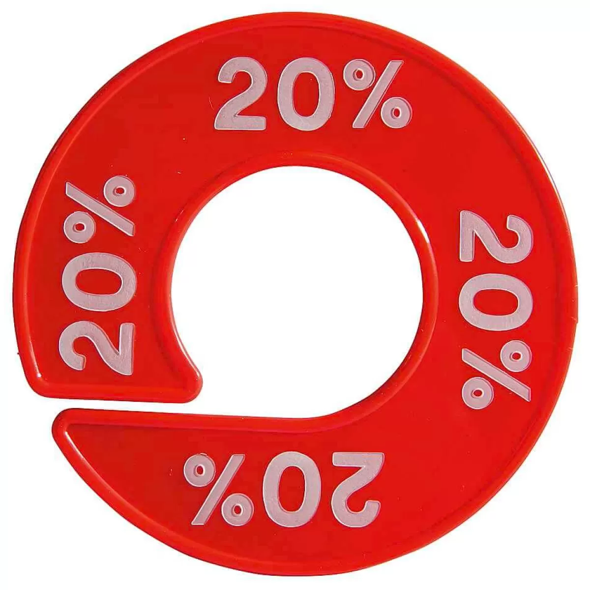 Fashion DecoWoerner Ringscheibe, Größentrenner "20 %" rot