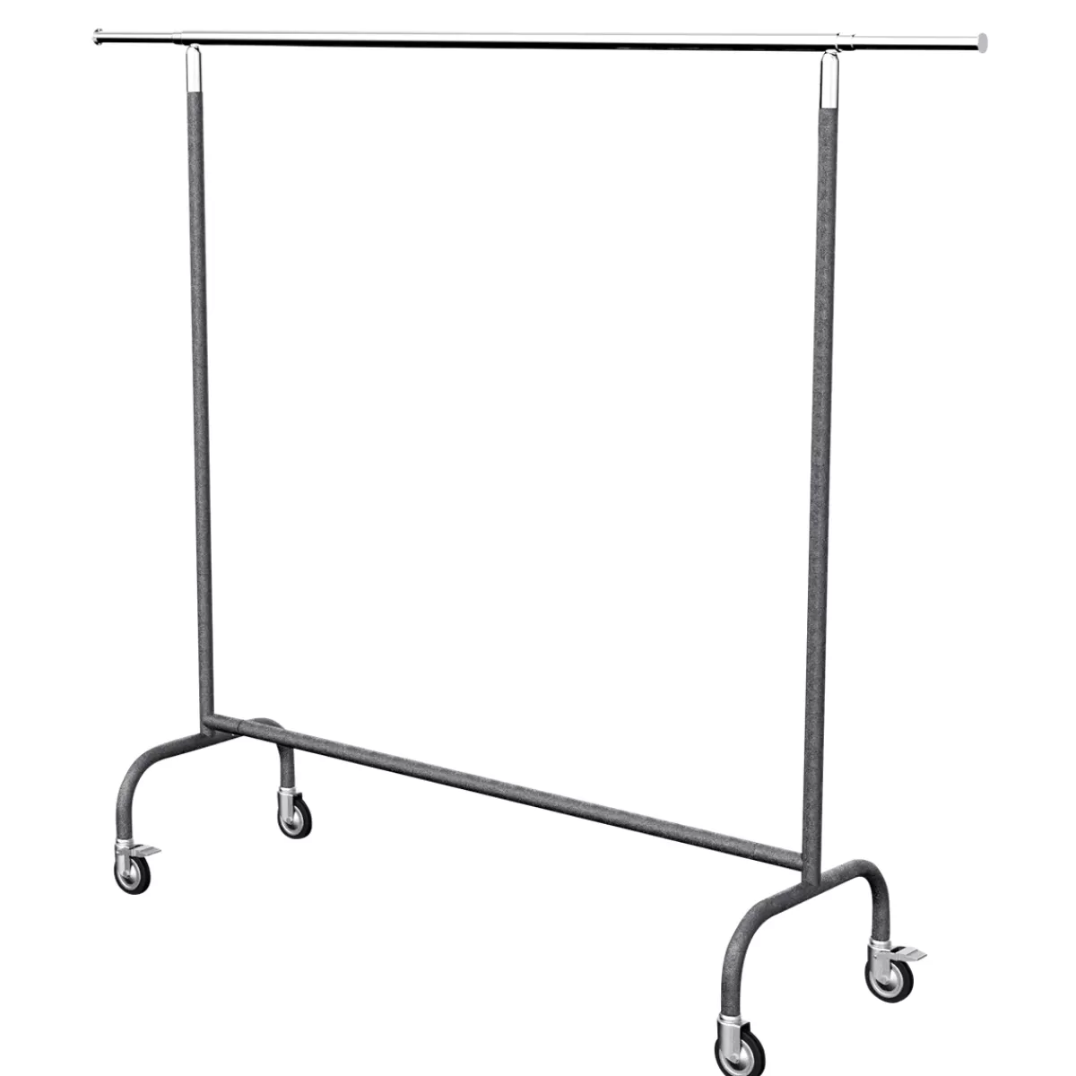 Sale DecoWoerner Roll-Kleiderständer MASSIV Anthrazit Höhenverstellbar 150-220 Cm Grau